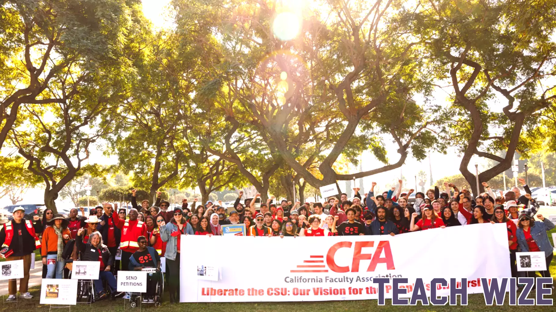 CFA Members and SQE Interns Unite in Protest at November Board of Trustees Meeting